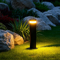 Lampe solaire LED étanche IP65 pour allée, corps en aluminium, lampe à intensité variable avec télécommande, éclairage extérieur pour jardin, paysage, pelouse