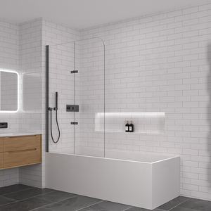 Prix usine salle de bain aluminium pliant verre écran charnière Pivot porte de douche pour <span class=keywords><strong>baignoire</strong></span> - Product Image 2