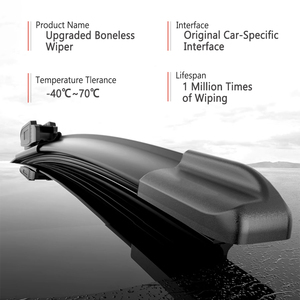 Nuevas Escobillas Limpiaparabrisas de Caucho Natural para <span class=keywords><strong>Micra</strong></span> K12 2002-2010, Accesorios para Ventana Delantera de Automóvil, 2 Piezas - Product Image 4