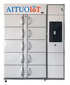 โรงงานที่กําหนดเองเก็บอาหารสด Locker เหล็กรีดเย็นหน้าจอสัมผัสสมาร์ทตู้เก็บของแช่แข็งตู้เก็บอาหารอัจฉริยะ