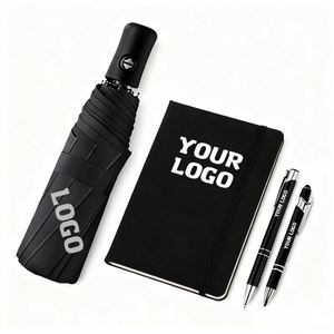 Premium Thick Paper A5 <b>A6</b> Black PU Leather Custom Embossed Leather Journal Notebook with Logo - Product Image 1