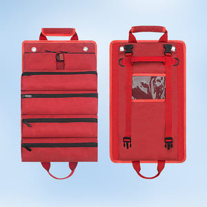 Multifunctional Oxford Cloth <b>Tool</b> <b>Roll</b> Kit 17L Water Resistant Outdoor Emergency Use Red Black Khaki - Product Image 2