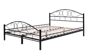 <span class=keywords><strong>LETTO</strong></span> di METALLO <span class=keywords><strong>160X200</strong></span> CON DOPPIO BIANCO CON CORNICE - Product Image 4