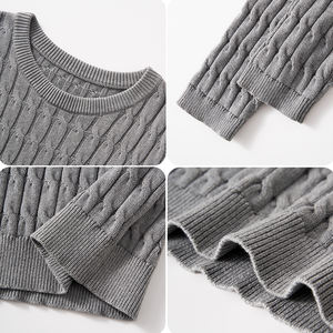 Vente en gros de fournisseurs de vêtements Streetwear vêtements de marque tricots logo de broderie pull en tricot jacquard - Product Image 4