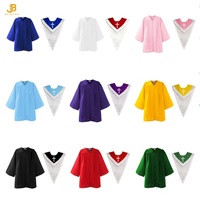 Robe de chœur dorée pour enfants, brodée en usine, avec étole