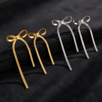 Boucles d'oreilles pendantes en acier inoxydable avec chaîne chevrons et pompon, longues franges pour femme, usage quotidien, vente en gros