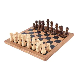 Настольная игра, Бамбуковая шахматная доска с деревянными шахматными деталями для детей и взрослых