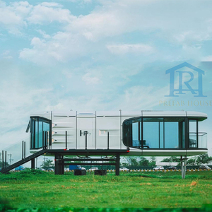 บ้านสำเร็จรูปแคปซูลหรูหรา ราคาประหยัด บ้านสำนักงานกลางแจ้งแบบโมเดิร์นพร้อมฉนวนกันความร้อน บ้านคอนเทนเนอร์เคลื่อนที่ บ้านพกพา - Product Image 1