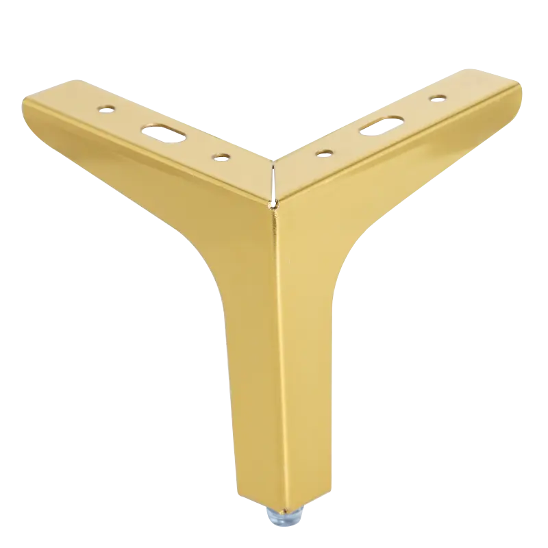 Moderne Y-Form Sofa Füße Matt Schwarz Gold Chrom Metall Schrank Sofa Beine Messing Möbel Beine