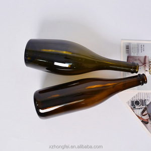Venta al por mayor botellas de vino de 750ml redondas de vidrio vacío con sello de corcho para Mini Champagne <span class=keywords><strong>Vin</strong></span> Rouge superficie serigrafiada - Product Image 4