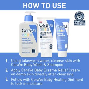 Crème apaisante pour l'eczéma de bébé 100% USA, 5 oz, avec avoine colloïdale, vitamine E et céramides, pour peaux sèches et sensibles - Product Image 4