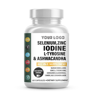 Cápsulas de Mezcla Herbal <span class=keywords><strong>con</strong></span> Fórmula Todo en Uno: Selenio, Yodo, L-tirosina y Ashwagandha para <span class=keywords><strong>la</strong></span> Salud de <span class=keywords><strong>la</strong></span> <span class=keywords><strong>Tiroides</strong></span> y el Apoyo Adrenal, Vegano, 60 Unidades - Product Image 2