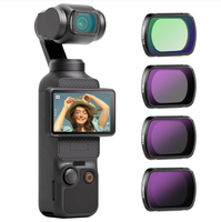 Kit de filtres magnétiques pour DJI Osmo Pocket 3/Pocket 4/Xtra Muse, ND16 ND64 ND256 & 1/4 Diffusion Noire pour Effet Cinématique de Brume