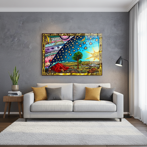 Impresión en lienzo: Flammarion Gravure - Arte moderno para pared, arte en vidrio templado - Product Image 3
