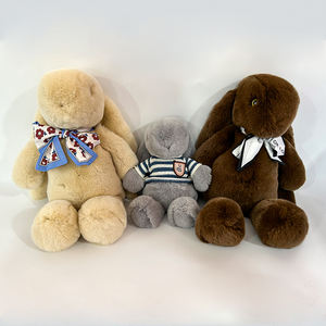 Juguete de peluche de piel de conejo Rex de lujo, Animal de peluche realista suave, conejito adorable, regalo para niños, decoración del hogar, juguete de peluche - Product Image 1