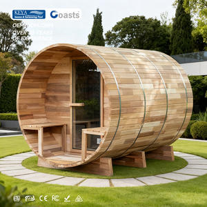 Sauna Eléctrica de Barril para Exteriores a <span class=keywords><strong>Precio</strong></span> de Fábrica, Sauna de Cedro para Villa, Sala de Bienestar para 2-8 Personas - Product Image 1