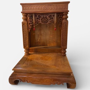 Huong Wood God of Wealth – Autels du Dieu de la Terre – Temple domestique Kim Tien, sanctuaire domestique en bois de style antique - Product Image 3