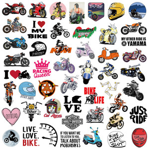 50Pcs di Modo di <span class=keywords><strong>Moto</strong></span> Stickers <span class=keywords><strong>Adesivi</strong></span> Valigia di Skateboard <span class=keywords><strong>Casco</strong></span> Della Bicicletta Della Bici impermeabile paraurti auto del vinile Autoadesivi Del Computer Portatile - Product Image 2