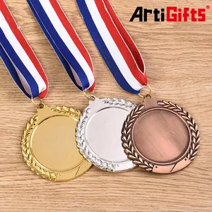 Wholesale Custom Sport Marathon Award Plated Souvenir Gold Metal Medal Aluminum Medallas Football Medals