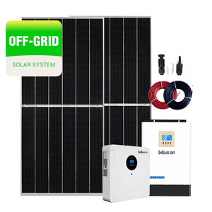 Inversor Híbrido Solar Conjunto Completo 10kw 20kw Sistema De Conversão De Energia Solar Fotovoltaica Painéis Solares no Sistema De Grade - Product Image 3