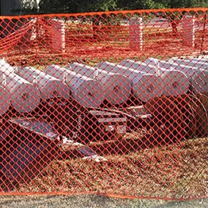 Yüksek kaliteli turuncu 45mm uyarı bariyeri ağır plastik güvenlik örgü çit
