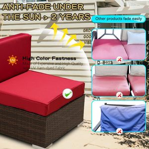 11-Pack Outdoor Seat Back <strong>Cushions</strong> <strong>Replacement</strong> Covers for 5-Seater Garden Sofas 6-Piece Wicker <strong>Rattan</strong> Patio <strong>Furniture</strong> - Product Image 6