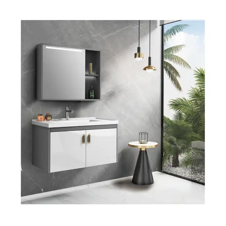 Foshan Space Under Sink Wooden Bathroom Vanity Cabinet with Mirror