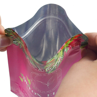 Sachets Mylar personnalisés à impression couleur intégrale, anti-odeur, en matériau de qualité alimentaire, pour thé détox et bien-être