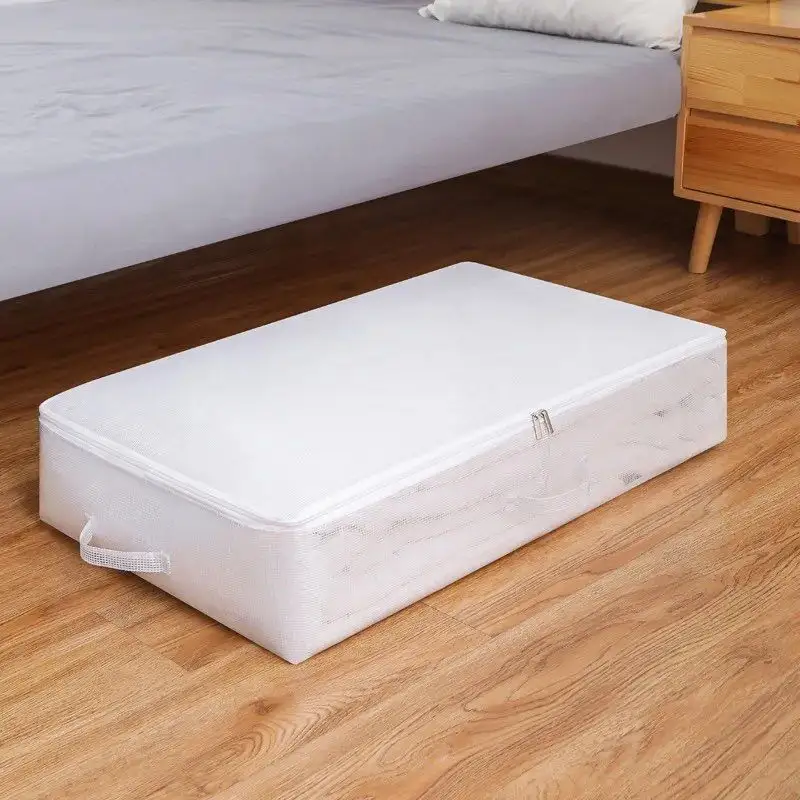 Hình chữ nhật lưu trữ túi dưới giường Closet quần áo giày Duvet Organizer Box Home container PVC không thấm nước bụi che cho vải