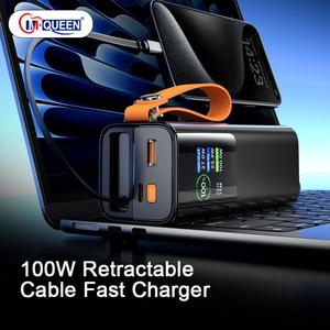 Batterie externe à charge rapide PD 100W en alliage d'aluminium avec affichage numérique pour ordinateur portable, batteries externes personnalisables pour téléphone portable - Product Image 2