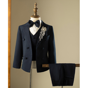 Costume trois pièces haut de gamme <span class=keywords><strong>pour</strong></span> enfants <span class=keywords><strong>pour</strong></span> garçons nouvel hôte Piano Performance passerelle fleur fille mariage petit costume élégant Blazers - Product Image 6