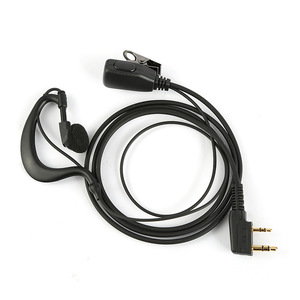 Auriculares con Gancho para Oreja Leixun de 3.5mm con Micrófono para Walkie Talkie, Color Negro - Product Image 4