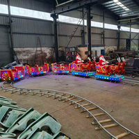 Train électrique de Noël Père Noël pour enfants et adultes, avec rails, pour parc d'attractions extérieur