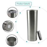 Gobelet droit en acier inoxydable, personnalisé, 15oz, 20oz, 30oz, Double paroi, isolé sous vide, droit, coupe de café, de bière, avec paille