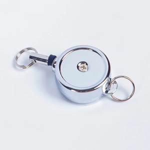 Portacredenciales Retráctil de Aleación de Zinc Metálico de 21 mm, Tipo <span class=keywords><strong>Yoyo</strong></span>, para Tarjetas de Identificación, Llavero - Product Image 4