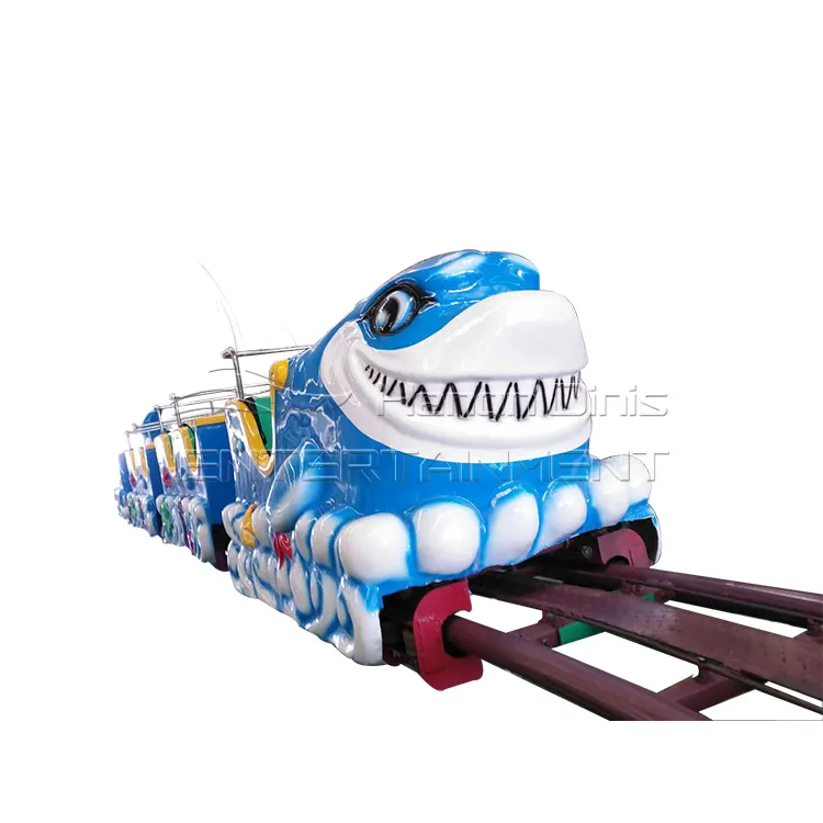 子供と大人の乗り物のためのサメ漫画画像ローラーコースターアミューズメント機器