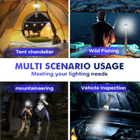 Lampe de travail LED Banqcn personnalisable, étanche, avec support, rechargeable Type C, télécommande, pour camping et tente, avec aimant