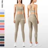 2022 abbigliamento stock lulu palestra abbigliamento sportivo leggings set donna yoga abbigliamento fitness abbigliamento sportivo abbigliamento yoga fitness riciclato