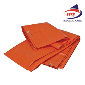 La bâche en plastique rouge orange de PE couvre la stratification imperméable de couleur de tissu tissé simple lourd de 150 g/m² pour l'industrie automobile - Product Image 4