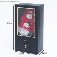 Rich Jewelry 23 Fleurs de Savon Réalistes Blanches en Boîte Cadeau, Bouquet de Roses Artificielles Version Coréenne pour la Saint-Valentin et le Nouvel An