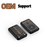 Batterie externe portable magnétique sans fil 10000 mAh tendance 2026 avec câble, charge rapide PD 22,5 W pour iPhone