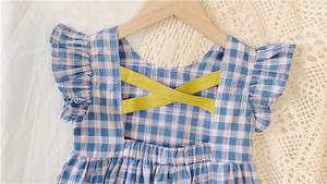 Vestidos Africanos para Niñas al por Mayor, Vestidos de Fiesta para Niños con Estampado a Cuadros - Product Image 3