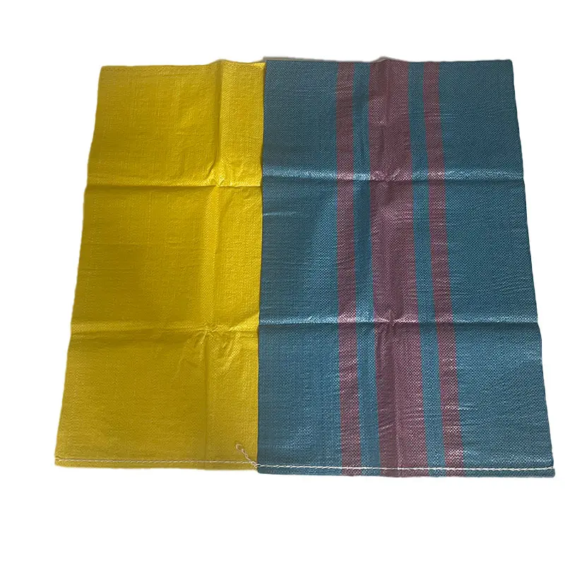 Sac en pp tissé jaune et bleu, emballage de charbon, exportation vers la pologne