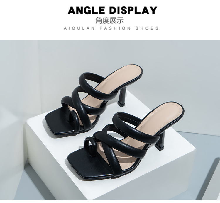 New Fashion Shoes for Ladies High Heels Slipper PU Women Shoes and Sandals and Slippers
