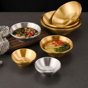Stainless Steel Salad Fruit Bowl Barbecue Restaurant Soy <b>Sauce</b> Seasoning Bowls 10/12/14/16/18/20/22cm Gold Ice Cream Bowl - Product Image 2