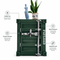 Armoire de rangement moderne en fer de style conteneur avec étagères et porte, organisateur compact polyvalent pour la maison, le bureau et les espaces commerciaux