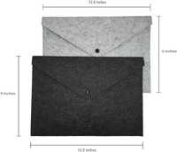 Pochette d'enveloppe en feutre A4/A5 personnalisée pochette de rangement pour documents avec sangle/bouton pochette en feutre pour clavier