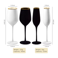Verres à vin rouge en cristal soufflé à la main avec logo personnalisé, bordure dorée de luxe, pied long et design écologique