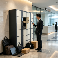 Solution de stockage de bagages intelligente, casier de stockage de bagages en libre-service, casier de stockage électronique en métal extérieur