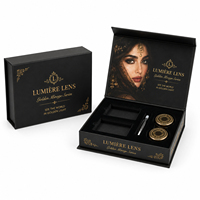 Boîte d'emballage pour lentilles de contact écologiques avec logo personnalisé, boîtes d'emballage pour lentilles de contact colorées